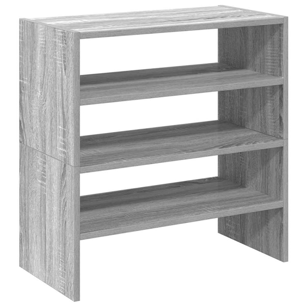 Stapelbare Schuhregale, 2er-Set, Grau Sonoma