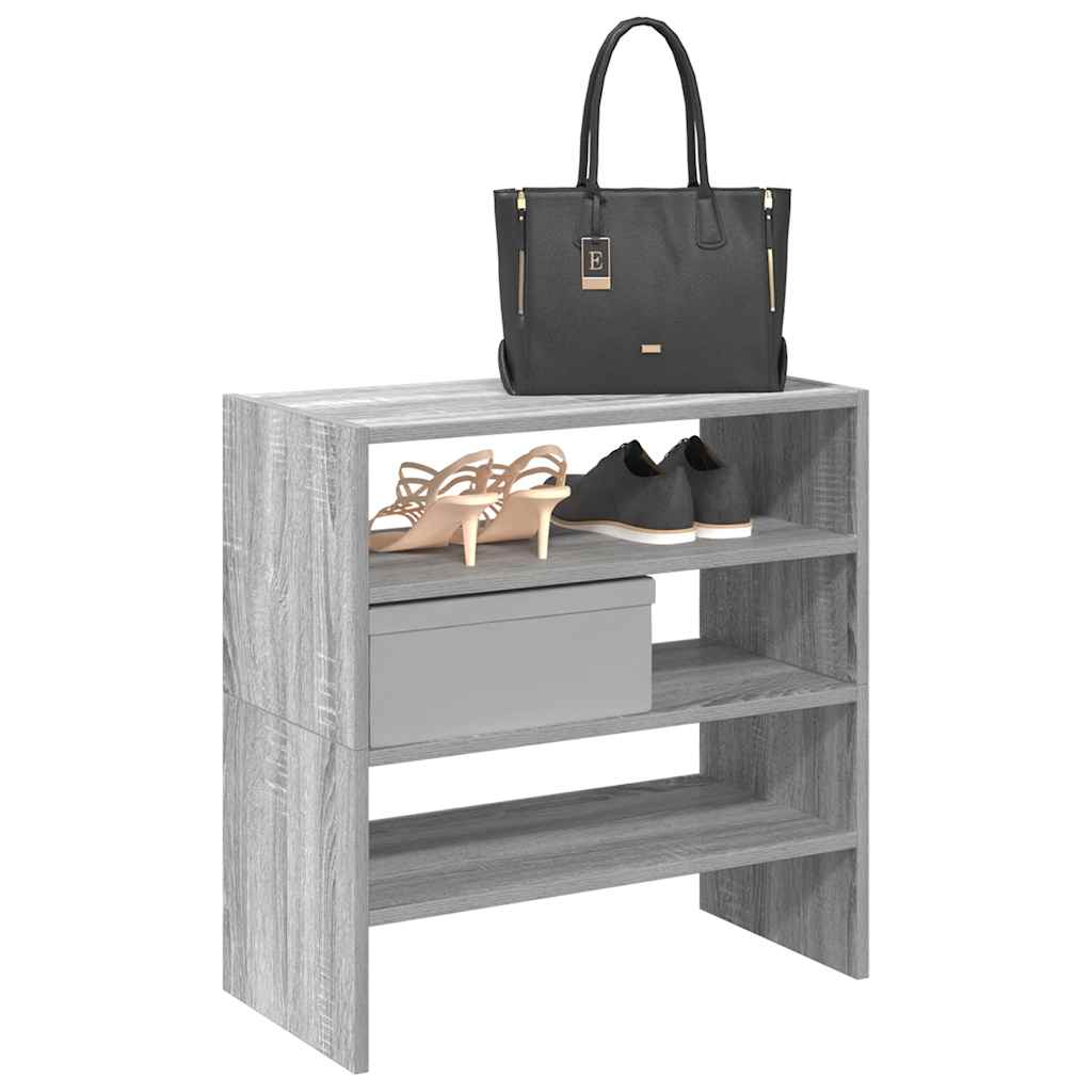 Stapelbare Schuhregale, 2er-Set, Grau Sonoma