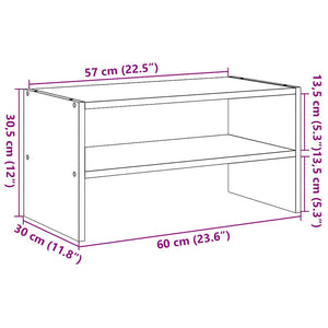 Stapelbares Schuhregal Artisan-Eiche 60 cm
