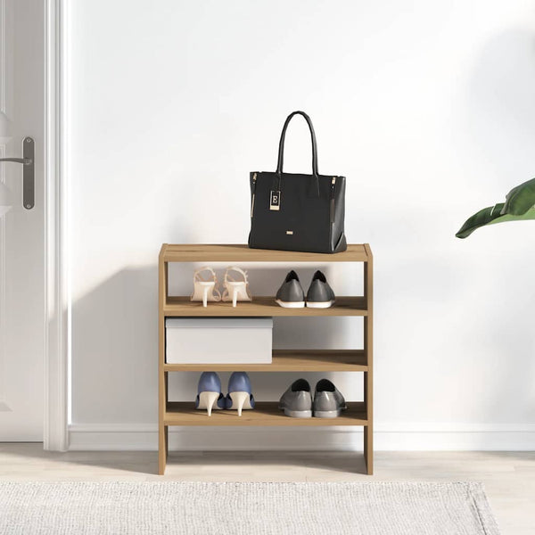 Stapelbare Schuhregale 2er Set Eiche