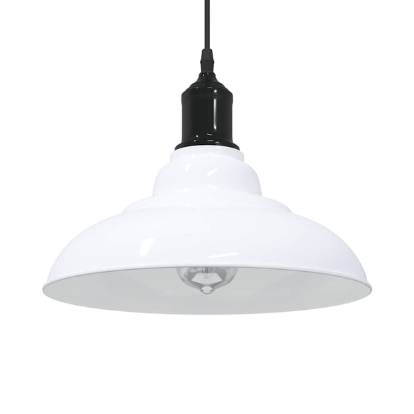 Höhenverstellbare Pendelleuchte E27 Weiß Ø 31cm