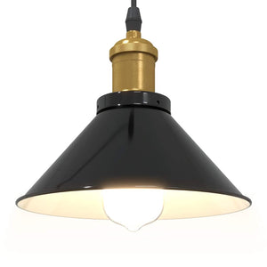 Höhenverstellbare Pendelleuchte E27 Schwarz Ø 22cm