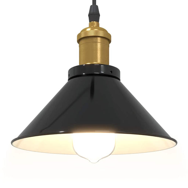 Höhenverstellbare Pendelleuchte E27 Schwarz Ø 22cm