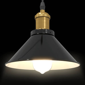 Höhenverstellbare Pendelleuchte E27 Schwarz Ø 22cm