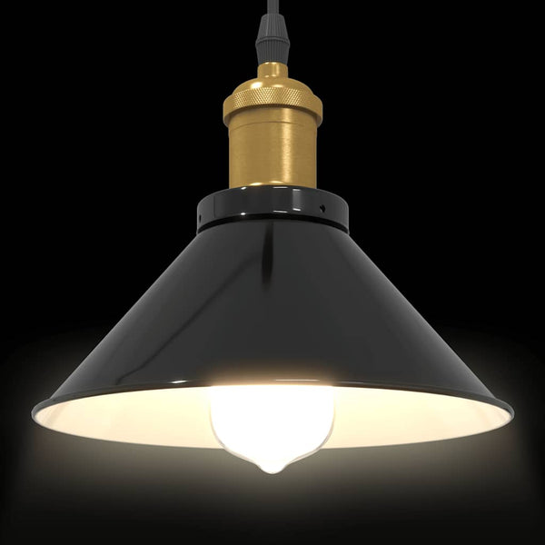 Höhenverstellbare Pendelleuchte E27 Schwarz Ø 22cm