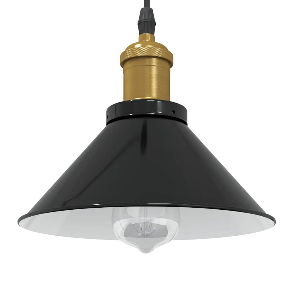Höhenverstellbare Pendelleuchte E27 Schwarz Ø 22cm