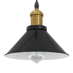 Höhenverstellbare Pendelleuchte E27 Schwarz Ø 22cm