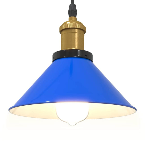Höhenverstellbare Pendelleuchte Dunkelblau Ø 22cm