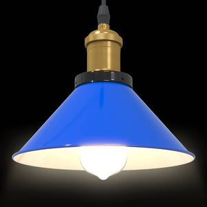 Höhenverstellbare Pendelleuchte Dunkelblau Ø 22cm