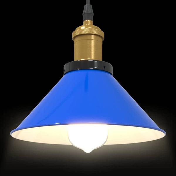 Höhenverstellbare Pendelleuchte Dunkelblau Ø 22cm