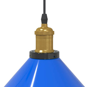 Höhenverstellbare Pendelleuchte Dunkelblau Ø 22cm
