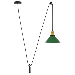 Höhenverstellbare Pendelleuchte E27 Grün Ø 22cm