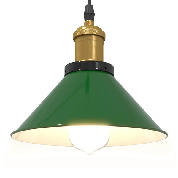 Höhenverstellbare Pendelleuchte E27 Grün Ø 22cm