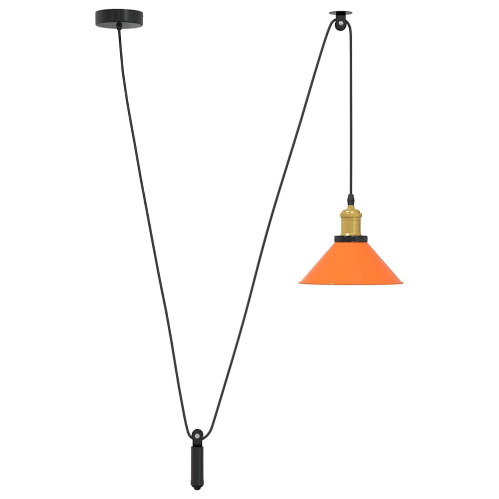Höhenverstellbare Pendelleuchte Orange Ø22cm