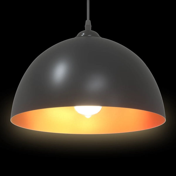 Höhenverstellbare Pendelleuchten, 2er Set, Schwarz