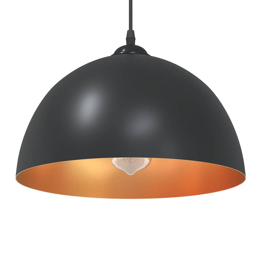 Höhenverstellbare Pendelleuchten, 2er Set, Schwarz