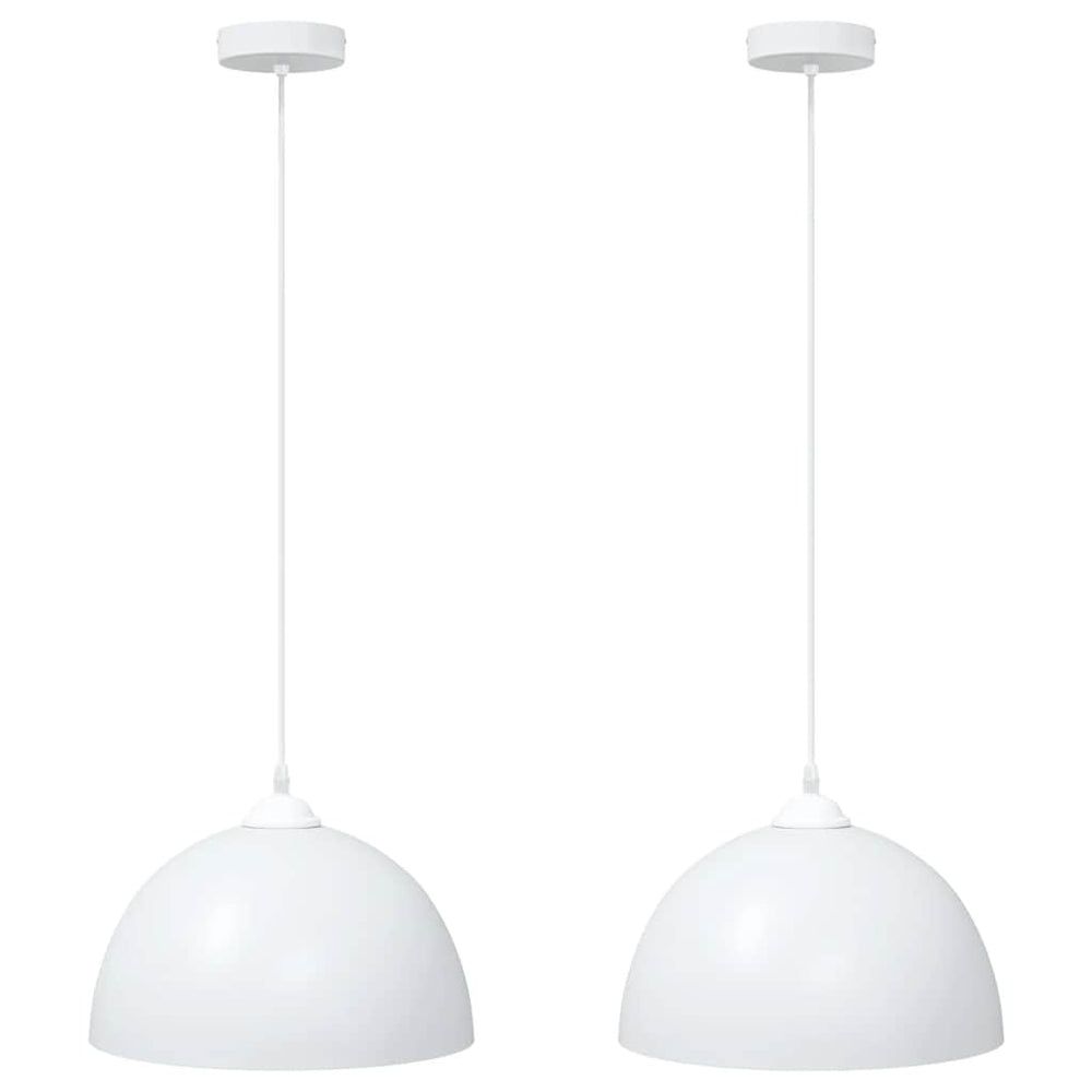 Höhenverstellbare Pendelleuchten, 2er Set, Weiß