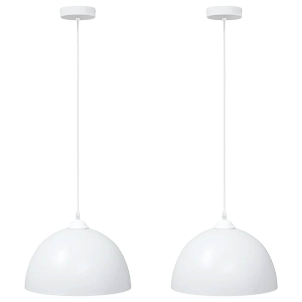 Höhenverstellbare Pendelleuchten, 2er Set, Weiß