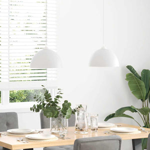 Höhenverstellbare Pendelleuchten, 2er Set, Weiß