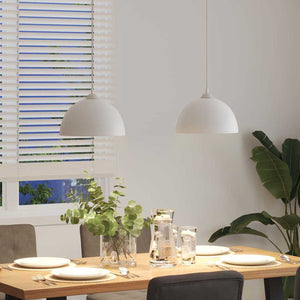 Höhenverstellbare Pendelleuchten, 2er Set, Weiß
