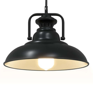Schwarze Pendelleuchte E27 Ø 31cm