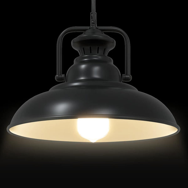 Schwarze Pendelleuchte E27 Ø 31cm