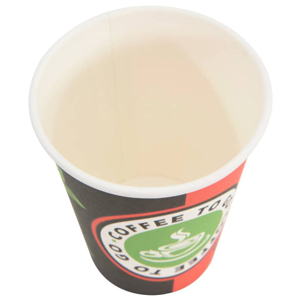 Pappbecher 1000 Stk. Rot/Schwarz 300ml