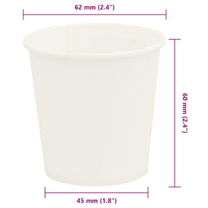 Weiße Pappbecher, 100 ml, 1000 Stk.