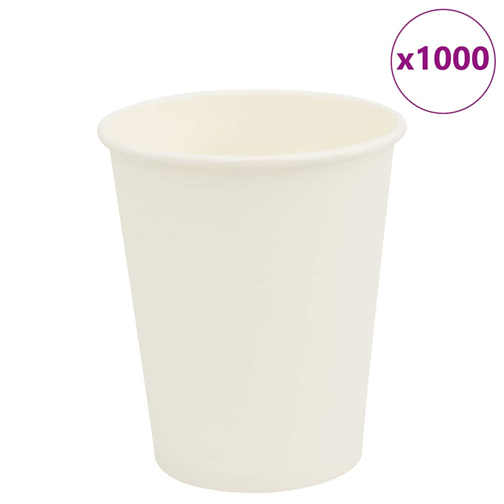 Weiße Pappbecher, 200ml, 1000 Stück