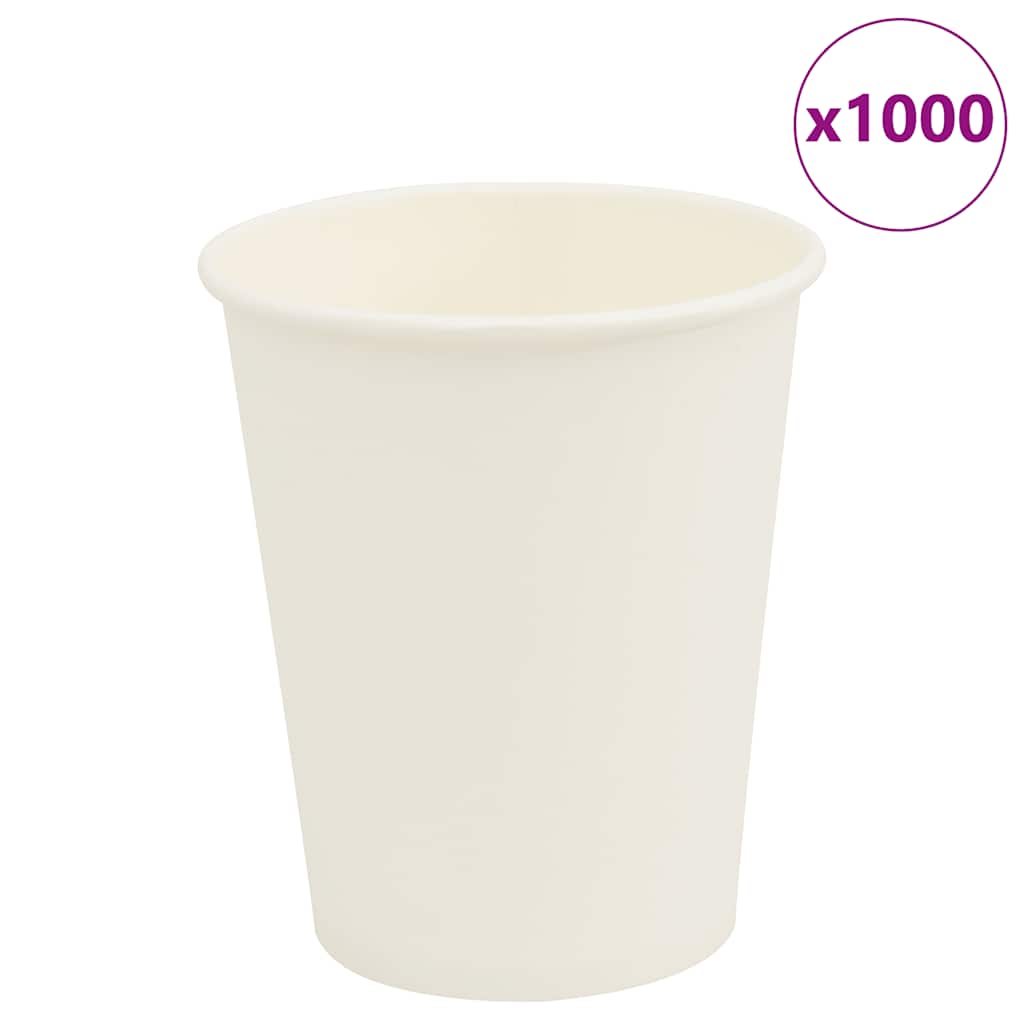 Weiße Pappbecher, 200ml, 1000 Stück