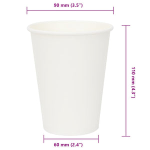 Weiße Pappbecher 300ml - 1000 Stk.