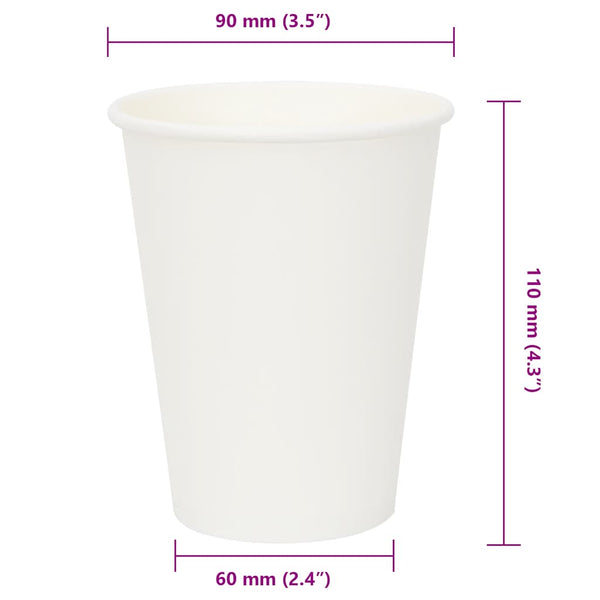 Weiße Pappbecher 300ml - 1000 Stk.