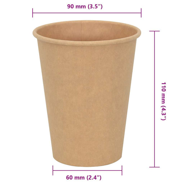 Pappbecher Braun 300ml - 1000 Stück