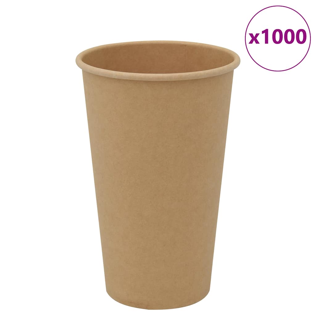 Braune Pappbecher 400ml - 1000 Stück