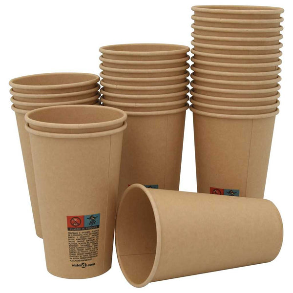 Braune Pappbecher 400ml - 1000 Stück