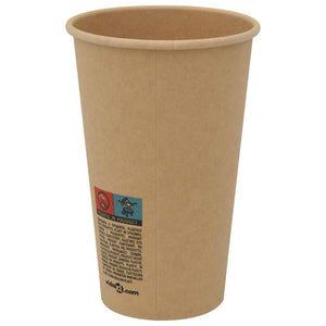 Braune Pappbecher 400ml - 1000 Stück