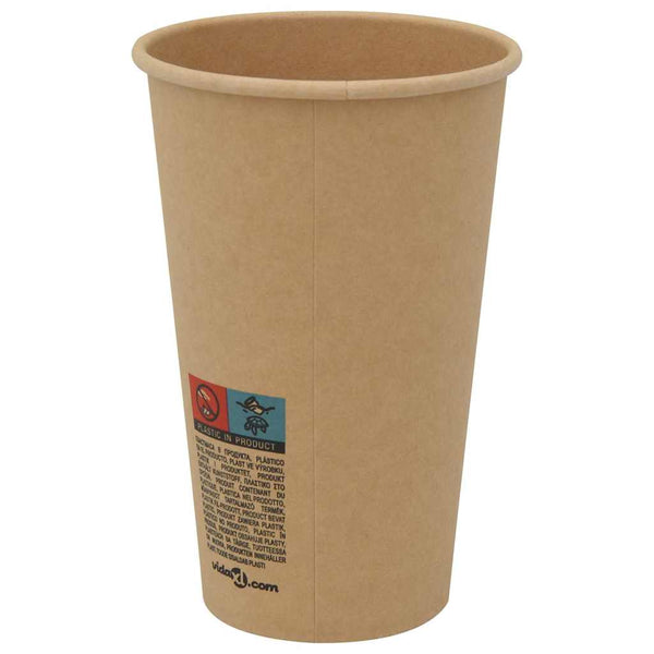 Braune Pappbecher 400ml - 1000 Stück