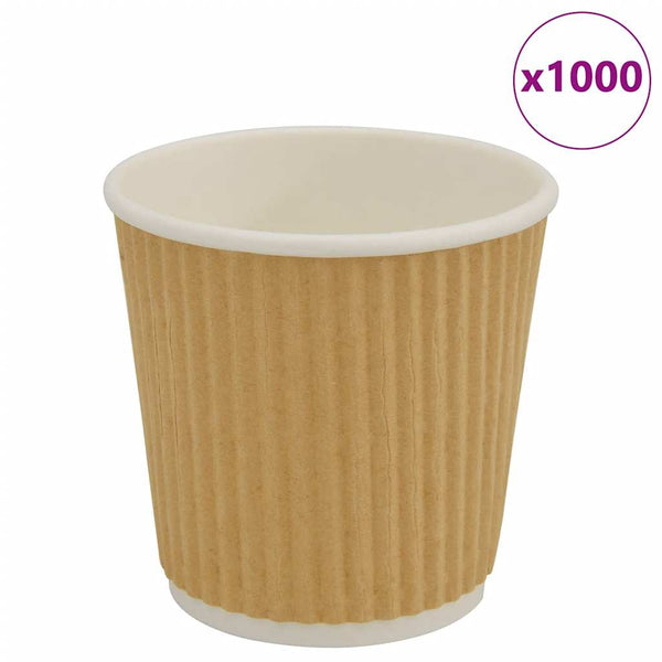 Pappbecher, 1000 Stk., 100ml, Braun