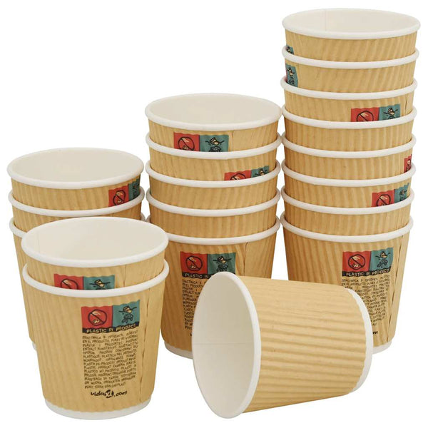Pappbecher, 1000 Stk., 100ml, Braun