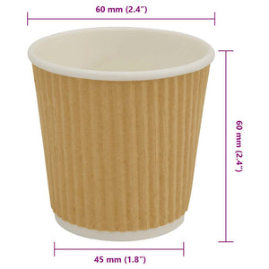 Pappbecher, 1000 Stk., 100ml, Braun