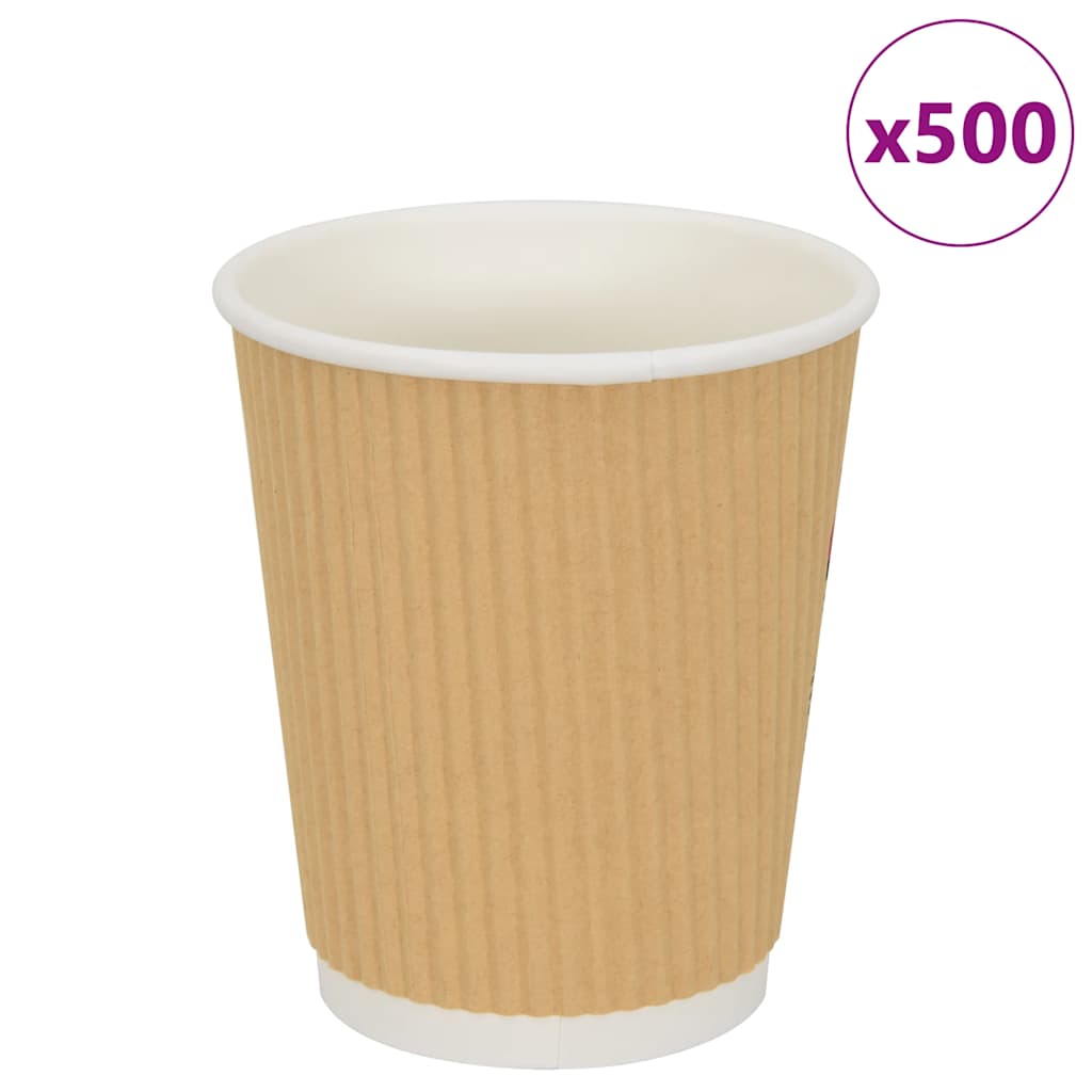 Braune Pappbecher, 200ml, 500 Stk.