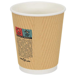Braune Pappbecher, 200ml, 500 Stk.