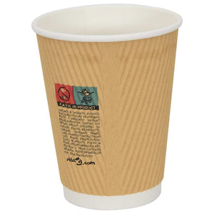 Pappbecher 300ml Braun 500 Stk.
