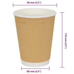 Pappbecher 300ml Braun 500 Stk.