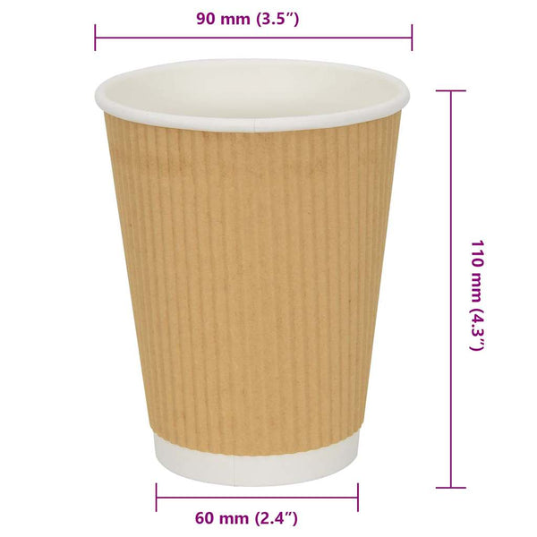 Pappbecher 300ml Braun 500 Stk.