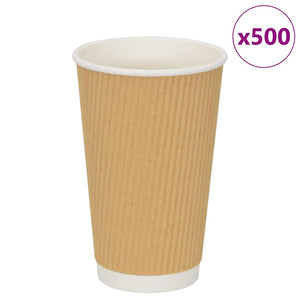 Pappbecher, 500 Stk., 400ml, Braun