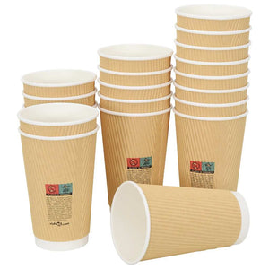 Pappbecher, 500 Stk., 400ml, Braun