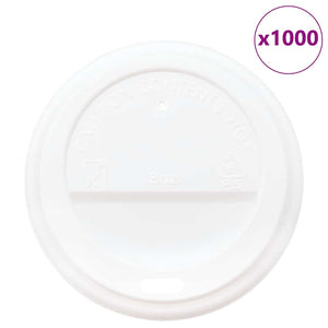 Pappbecher Deckel Ø80mm, Weiß, 1000 Stk.