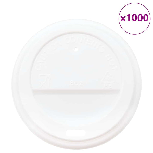 Pappbecher Deckel Ø80mm, Weiß, 1000 Stk.