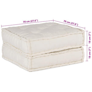 Modulares Sofaelement Creme Stoff 70x70